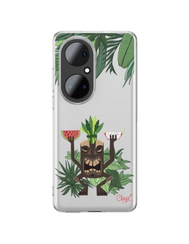 Coque Huawei P50 Pro Tiki Thailande Jungle Bois Transparente - Chapo