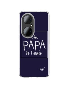 Coque Huawei P50 Pro Elu Papa de l'Année Bleu Marine - Chapo