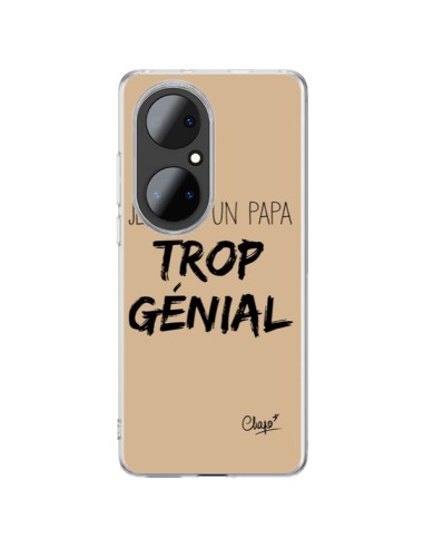 Cover Huawei P50 Pro Sono un Papà Geniale Beige - Chapo