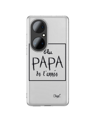 Coque Huawei P50 Pro Elu Papa de l'Année Transparente - Chapo