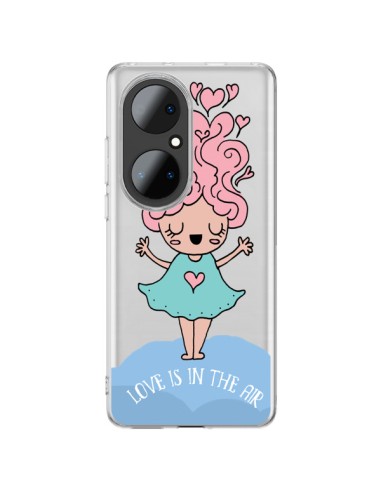 Huawei P50 Pro Case Love Is In The Air Girl Clear - Claudia Ramos