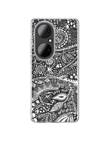 Coque Huawei P50 Pro Azteque Noir et Blanc - Eleaxart