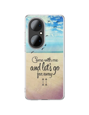 Coque Huawei P50 Pro Let's Go Far Away Beach Plage - Eleaxart