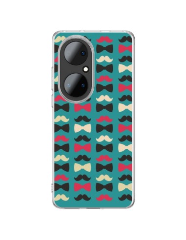 Coque Huawei P50 Pro Hipster Moustache Noeud Papillon - Eleaxart