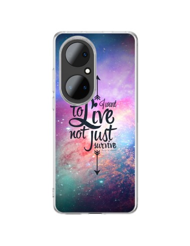 Coque Huawei P50 Pro I want to live Je veux vivre - Eleaxart