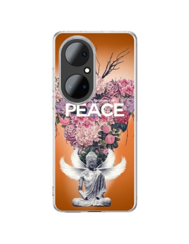 Huawei P50 Pro Case Peace Flowers Buddha - Eleaxart