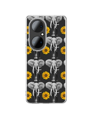 Huawei P50 Pro Case Elephant Sunflowers - Eleaxart