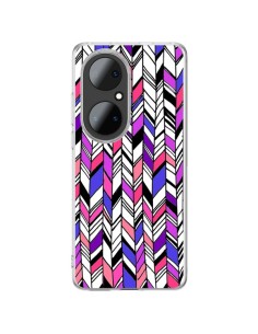 Coque Huawei P50 Pro Graphic Azteque Rose Violet -  Léa Clément