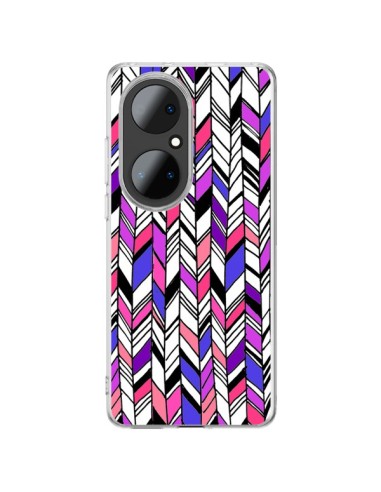 Huawei P50 Pro Case Graphic Aztec Pink Purple - Léa Clément