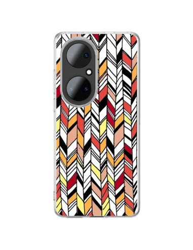 Coque Huawei P50 Pro Graphic Azteque Rouge Orange -  Léa Clément