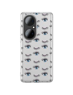 Coque Huawei P50 Pro Eyes Oeil Yeux Bleus Mosaïque Transparente -  Léa Clément