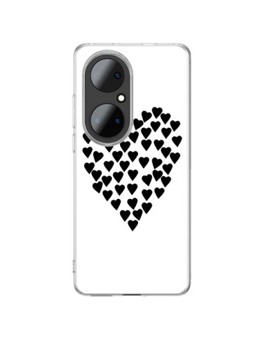 Coque Huawei P50 Pro Coeur en coeurs noirs - Project M