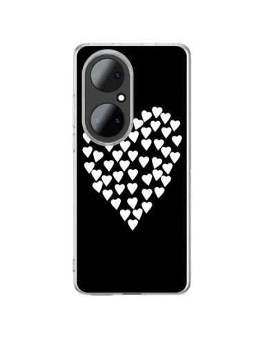 Coque Huawei P50 Pro Coeur en coeurs blancs - Project M