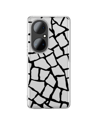 Huawei P50 Pro Case Giraffe Mosaic Black Clear - Project M