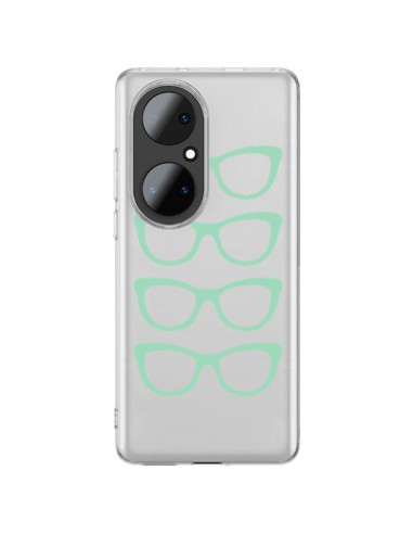 Cover Huawei P50 Pro Occhiali da Sole Verde Menta Trasparente - Project M