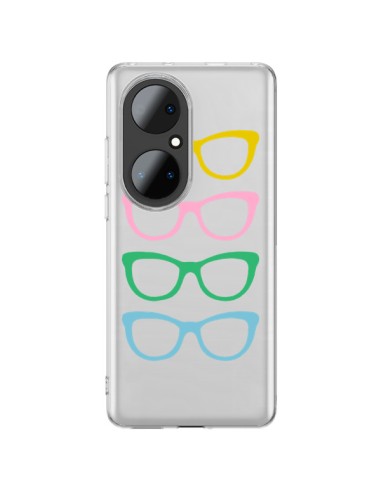 Cover Huawei P50 Pro Occhiali da Sole Colorati Trasparente - Project M