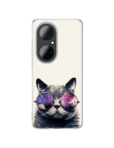 Cover Huawei P50 Pro Gatto con gli occhiali- Gusto NYC