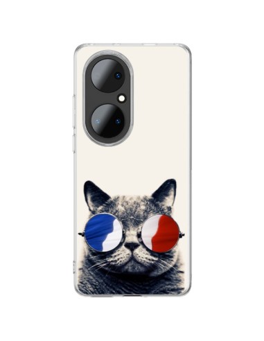 Huawei P50 Pro Case Cat with Glasses - Gusto NYC