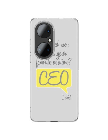 Coque Huawei P50 Pro What's your favorite position CEO I said, jaune - Shop Gasoline