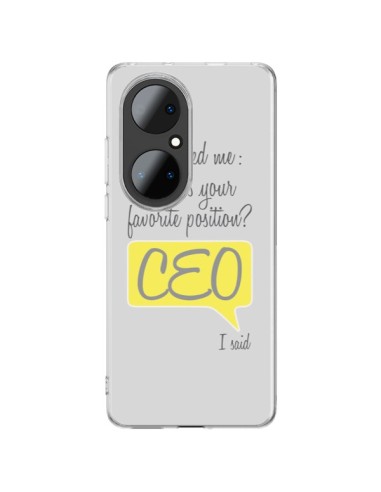 Huawei P50 Pro Case What's your favorite position CEO I said, Yellow - Shop Gasoline