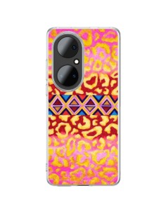 Huawei P50 Pro Case Tribal Leopard Pink - Ebi Emporium