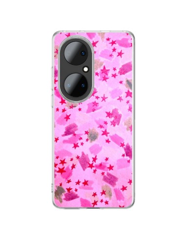 Huawei P50 Pro Case Stars Pink - Ebi Emporium