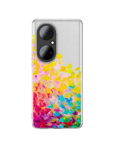 Coque Huawei P50 Pro Creation in Color Jaune Yellow Transparente - Ebi Emporium