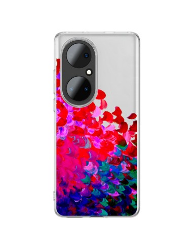 Coque Huawei P50 Pro Creation in Color Pink Rose Transparente - Ebi Emporium