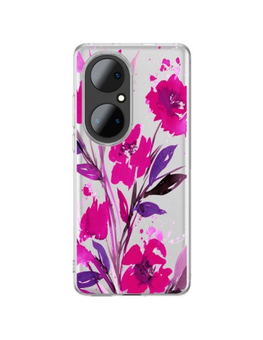 Coque Huawei P50 Pro Roses Fleur Flower Transparente - Ebi Emporium