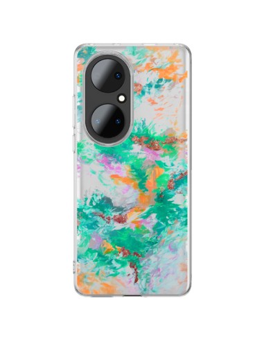 Cover Huawei P50 Pro Sirena Fiori Trasparente - Ebi Emporium