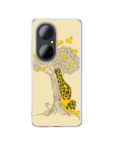 Cover Huawei P50 Pro Giraffa Amici Uccello - Jay Fleck