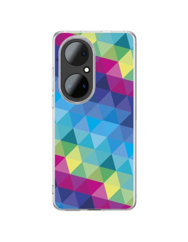 Coque Huawei P50 Pro Azteque Gheo Bleu - Javier Martinez