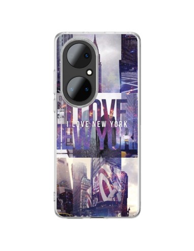 Coque Huawei P50 Pro I love New Yorck City violet - Javier Martinez
