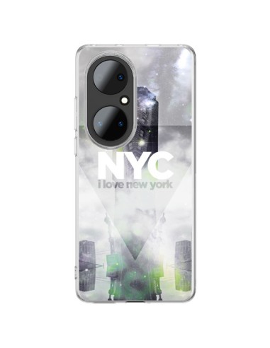 Coque Huawei P50 Pro I Love New York City Gris Vert - Javier Martinez