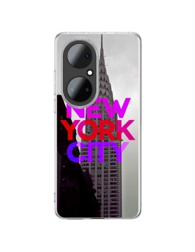 Coque Huawei P50 Pro New York City Rose Rouge - Javier Martinez