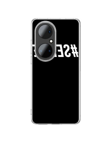 Cover Huawei P50 Pro Hashtag Selfie Bianco Rovesciato - Jonathan Perez