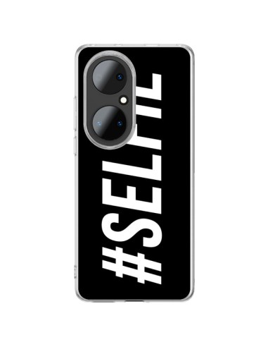 Coque Huawei P50 Pro Hashtag Selfie Noir Horizontal - Jonathan Perez