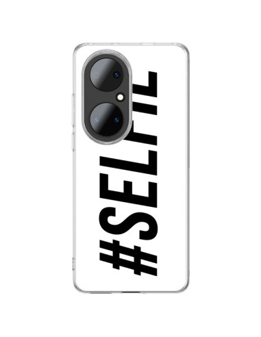 Huawei P50 Pro Case Hashtag Selfie White Orizzontale - Jonathan Perez