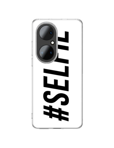 Cover Huawei P50 Pro Hashtag Selfie Bianco Orizzontale - Jonathan Perez