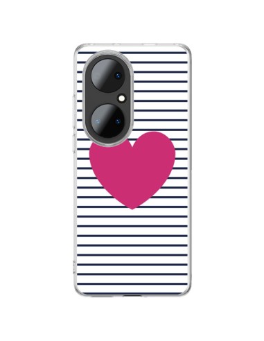 Coque Huawei P50 Pro Coeur Traits Marin - Jonathan Perez