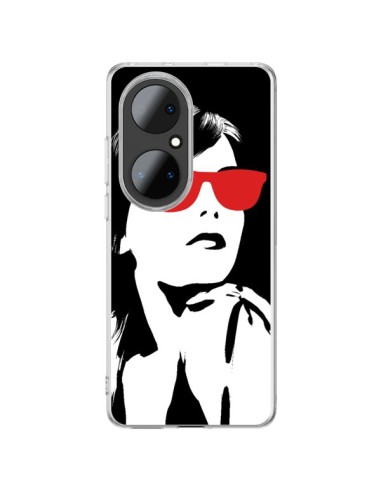 Huawei P50 Pro Case Girl Eyesali Red - Jonathan Perez