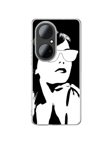 Huawei P50 Pro Case Girl Eyesali White - Jonathan Perez