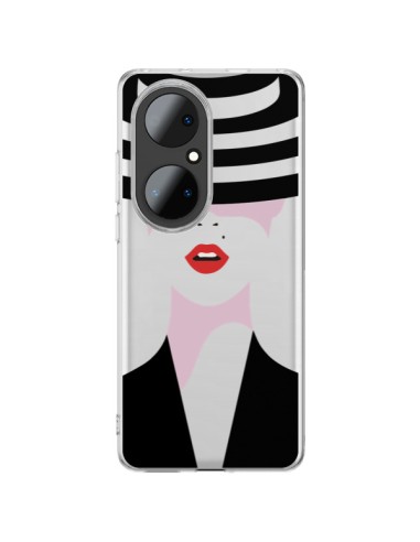 Coque Huawei P50 Pro Femme Chapeau Hat Lady Transparente - Dricia Do