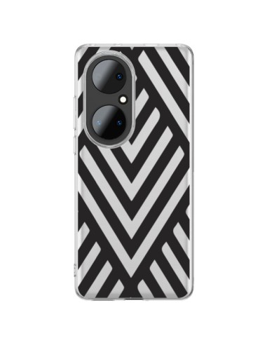 Coque Huawei P50 Pro Geometric Azteque Noir Transparente - Dricia Do