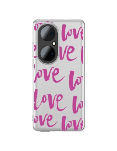 Coque Huawei P50 Pro Love Love Love Amour Transparente - Dricia Do