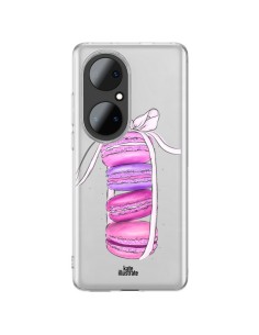 Coque Huawei P50 Pro Macarons Pink Purple Rose Violet Transparente - kateillustrate