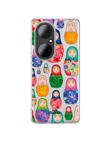 Coque Huawei P50 Pro Matryoshka Dolls Poupées Russes Transparente - kateillustrate