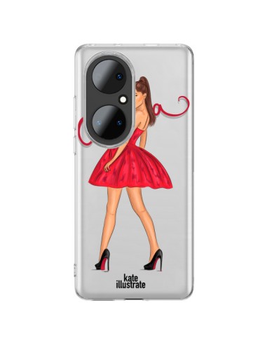 Cover Huawei P50 Pro Ariana Grande Cantante Trasparente - kateillustrate