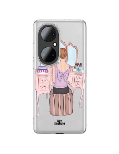 Cover Huawei P50 Pro Vanity Parrucchiera Make Up Trasparente - kateillustrate