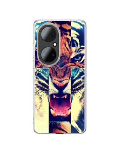 Coque Huawei P50 Pro Tigre Swag Croix Roar Tiger - Laetitia